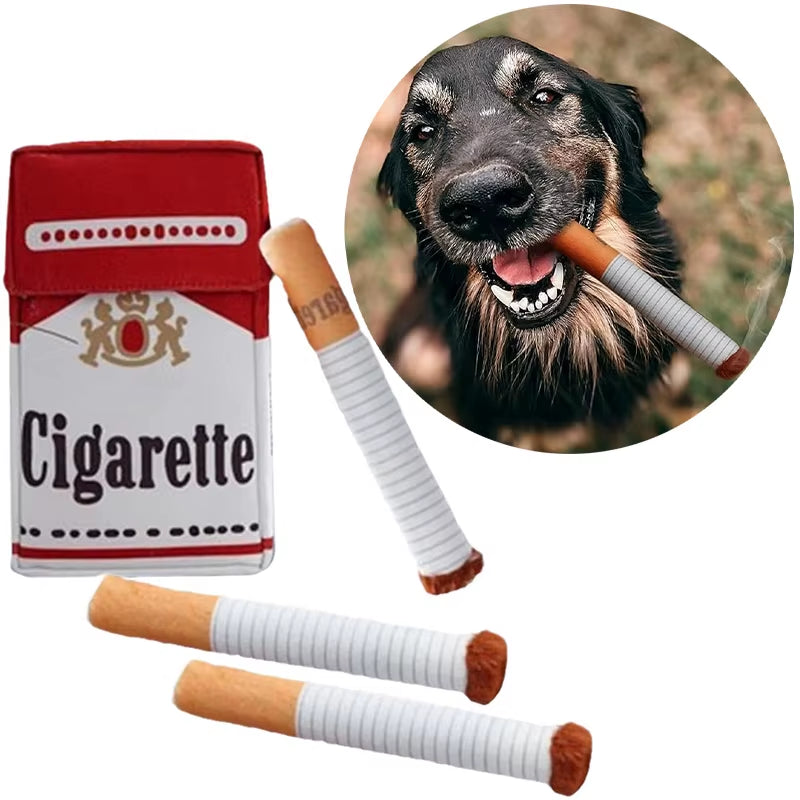 Get Your Pup Chewing with Our Hilarious Plush Cigarette Doll Toy – The Perfect Anti-Bite Buddy!