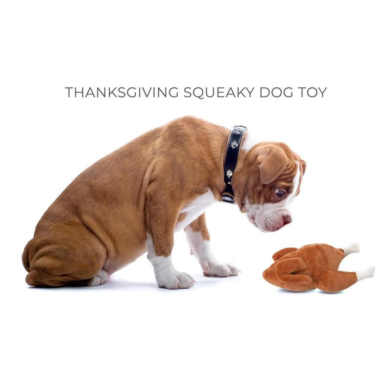 Thanksgiving Fun Awaits with Our Squeaky Plush Turkey Dog Toy for Playful Pups!