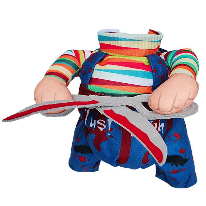 Transform Your Pet into a Halloween Star with Our Adorable Scissors Style Doll Costume for Dogs and Cats - Perfect for Parties and Festivities!