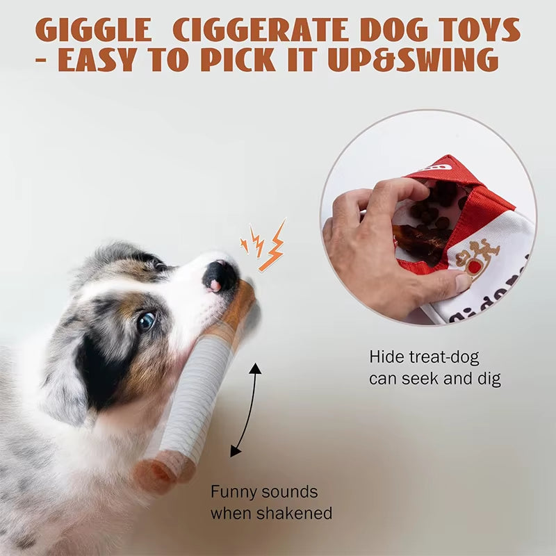 Get Your Pup Chewing with Our Hilarious Plush Cigarette Doll Toy – The Perfect Anti-Bite Buddy!