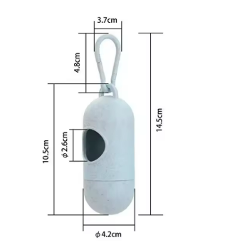 Dog Poop Bag Dispenser Set – Waste Bag Holder with Biodegradable Pet Waste Bags – Travel & Outdoor Dog Supplies