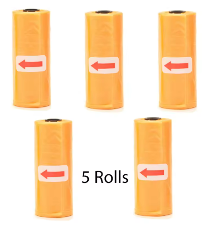 Pet Poop Bags – Bulk Disposable Dog Waste Bags with Leash Clip & Bone-Shaped Dispenser (5 Rolls / 75 Bags)