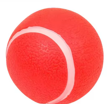 Interactive Dog Toy Ball – Soft TPR Squeaky Chew Toy for Small Dogs – Bite-Resistant Pet Toy for Teeth Cleaning & Play