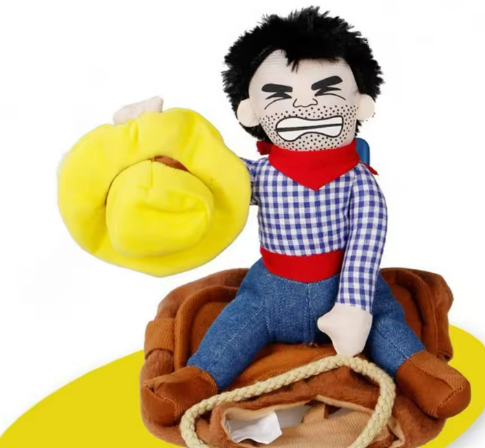 Funny Cowboy Dog Costume – Halloween Outfit & Pet Clothing for Small Dogs – French Bulldog, Pug & Puppy Dress Up Jacket