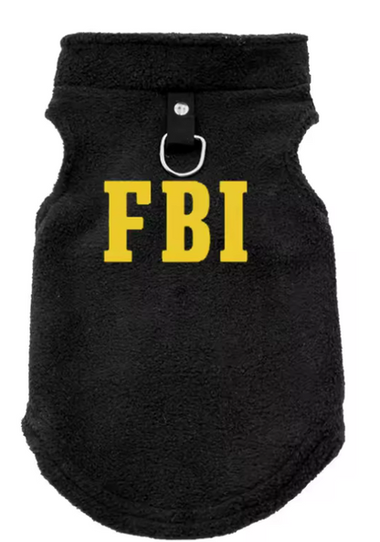 FBI Dog Vest – Warm Winter Jacket for Small & Medium Dogs – Soft Pet Coat for Puppies, Chihuahuas & French Bulldogs