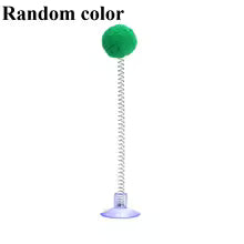 Suction Cup Spring Cat Toy – Interactive Plush Ball Scratcher (Random Color)