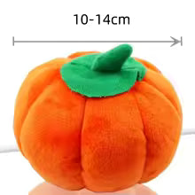 Plush Pumpkin Dog Toy – Squeaky Chew Toy for Puppies & Small Dogs